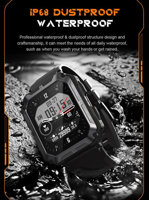 LEMFO C20Pro Smart Watch Men Sport Smartwatch -  Orange