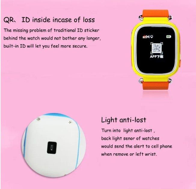 Q90 Smart Watch for Kids with SOS Alarm - Orange