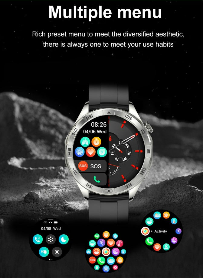 EX105 Smart Watch encoder wireless charging payment function - Silver