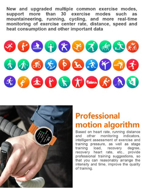 MT30 Smart Watch Ultra Long Range Waterproof - Black