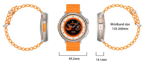 MT30 Smart Watch Ultra Long Range Waterproof - Black